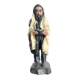 Vintage Chalkware Sculpture by David Klass for Austin Productions of Davening Rabbi/Ruv