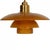 Poul henningsen limited edition ph3½/3 amber pendant with shades of amber colored opal glass and a fitting of brass. The...