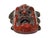 Wood Vintage Asian Black Red Lacquer Demon Guardian Wood Mask Display Art For Sale - Image 7 of 9