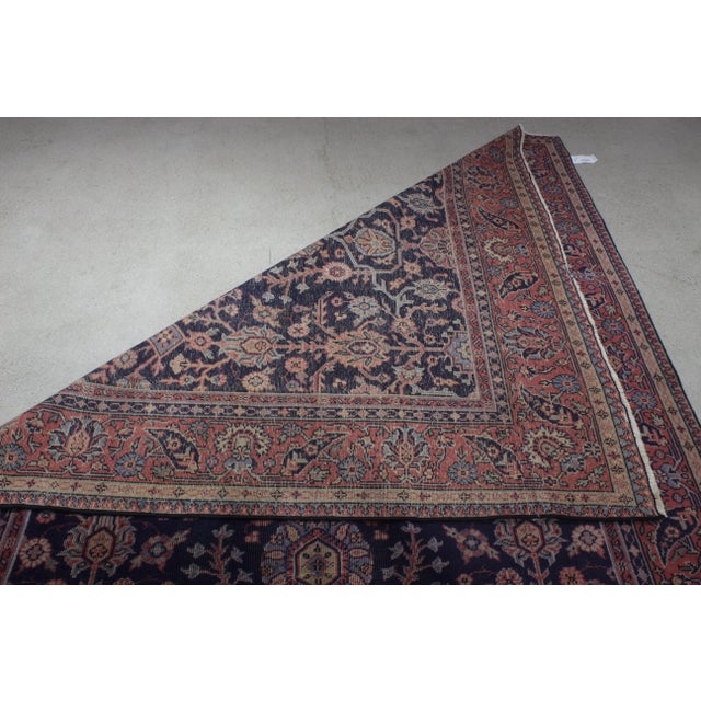 Vintage Hand Knotted Wool Turkish Sparta Rug - 6′ × 8′11″ For Sale - Image 4 of 4