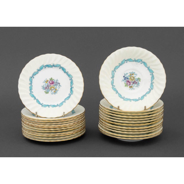 Late 20th Century Minton "Ardmore" Bone China Partial Dinnerware Service Set For Sale - Image 5 of 18