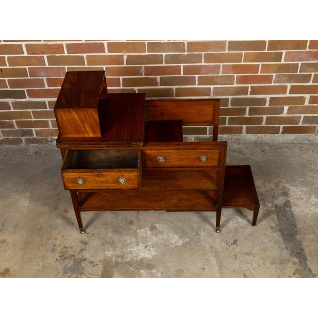English 19th Century Metamorphic Table with Lift Top, Drawers and Shelves For Sale - Image 11 of 12
