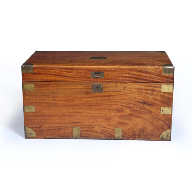 Antique Camphor Wood Military Campaign Chest, 1880 For Sale - Image 3 of 15