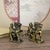 Metal Pair of Gilt Bronze Qilin Statues – 2.2" Mythical Beast Figures on Cloud Bases For Sale - Image 7 of 8