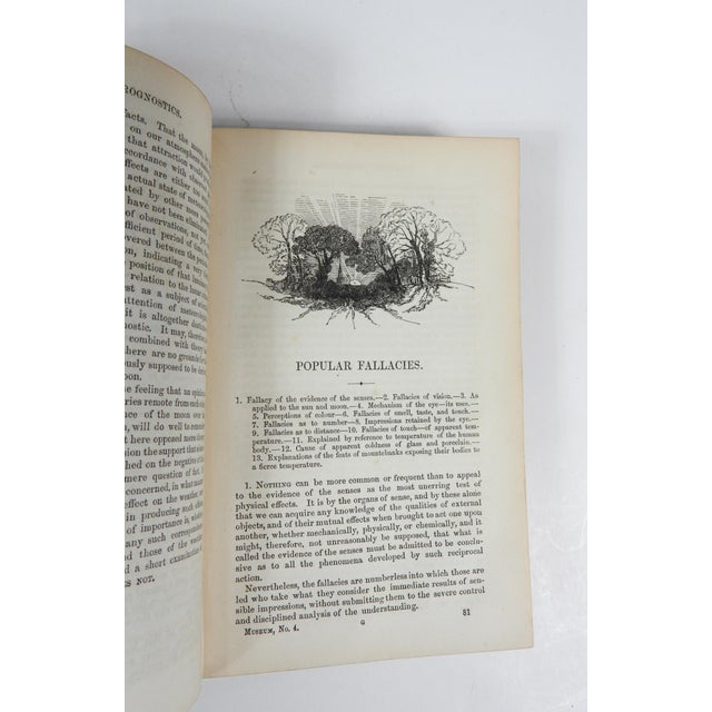 Tan 1855 Lardner's Museum of Science and Art Leather and Marbled Paper Books - Set of 3 For Sale - Image 8 of 12