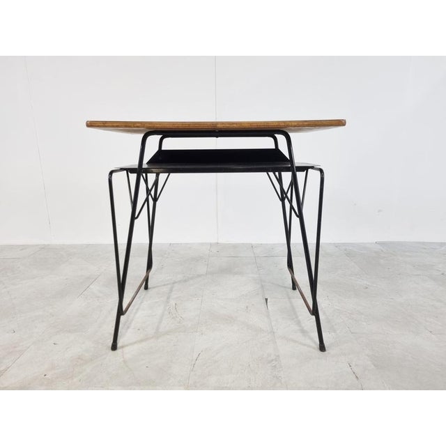 Mid century school desk designed by Willy Van Der Meeren and produced by Tubax in Belgium. Industrial design which was...