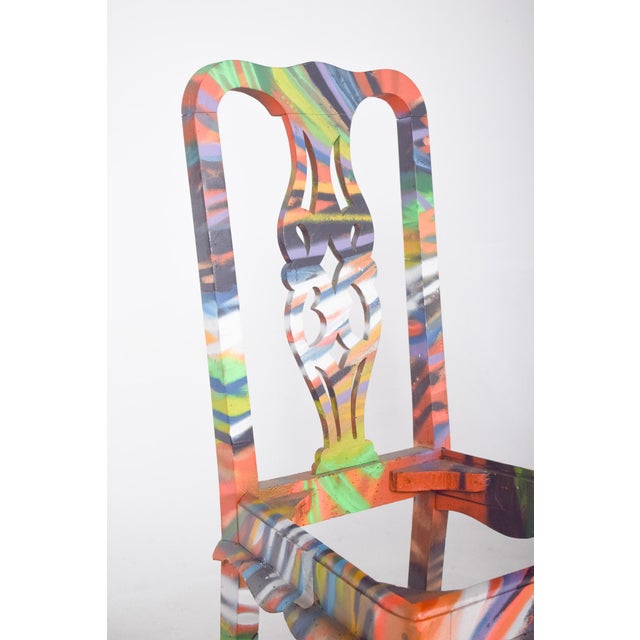 Urban Art Turned Chair by Francisco Camilo, 1950s For Sale - Image 6 of 8
