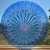 Blue Mid Century Modern Monumental 17” Fused Glass “Peacock” Charger by Higgins Studio For Sale - Image 8 of 11