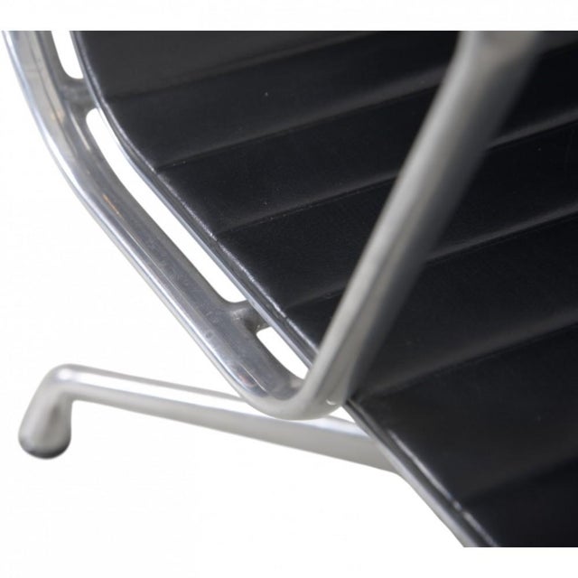 EA109 Chair in Black Leather by Charles Eames, 2000s For Sale - Image 12 of 18