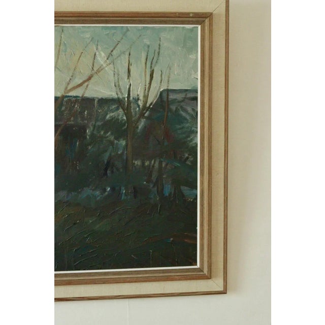 Hildegard Falk, Winter Landscape, 1960s, Oil on Canvas, Framed For Sale - Image 4 of 11