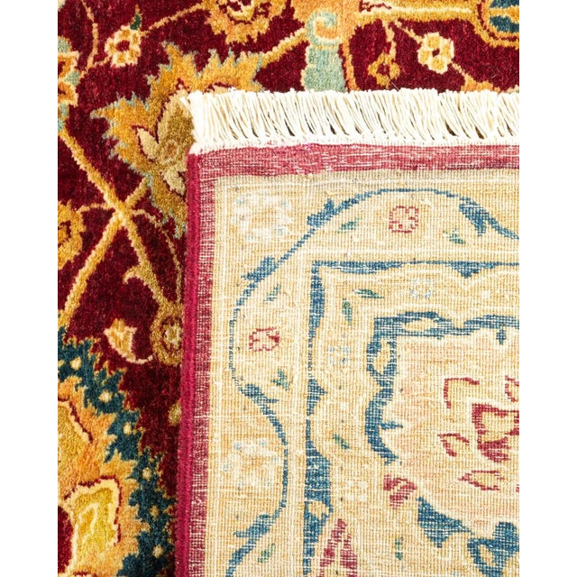 2000 - 2009 Mogul, One-of-a-Kind Hand-Knotted Area Rug - Red, 6' 1" x 8' 5" For Sale - Image 5 of 8