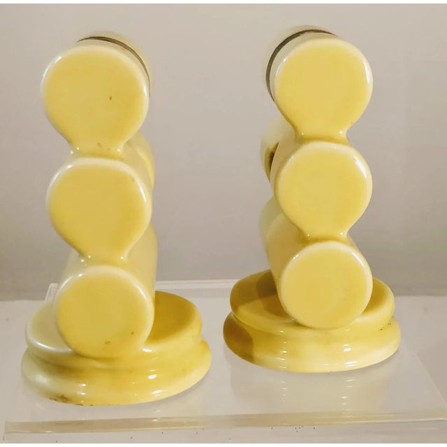Original Yellow Art Deco Porcelain Towel Bar Holders a Pair Chairish