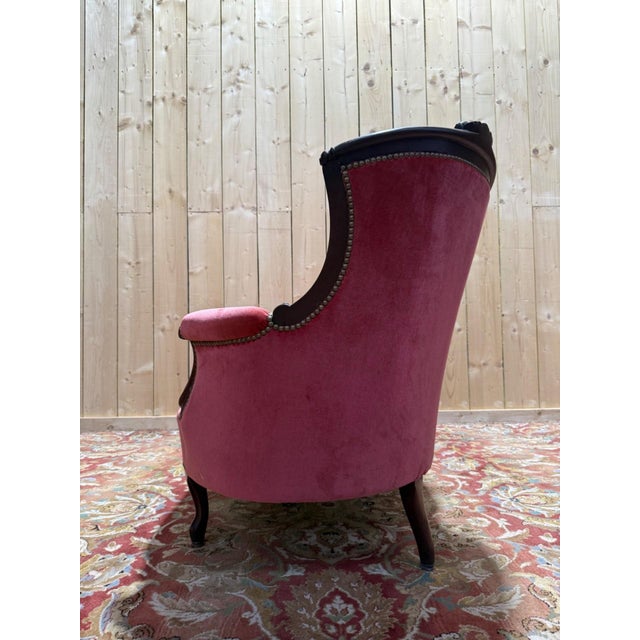 Wood Napoleon III Louis-Philippe Confidential Chair in Mahogany For Sale - Image 7 of 8