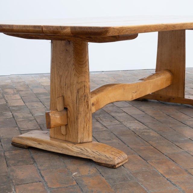20th Century French Oak Dining Table, 1970 For Sale - Image 10 of 11