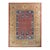 Antique Oushak Rug in Crimson and Blue With Grand Medallion - Rug & Kilim For Sale