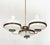 1960s 1960's Stilnovo Style Walnut and Brass Chandelier For Sale - Image 5 of 17