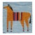 Late 20th Century Zabihi Collection Persian Horse Pictorial Wall Kilim - 3'8" x 3'9" For Sale