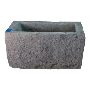 32" Inch Long Hand Chiseled Stone Trough 28