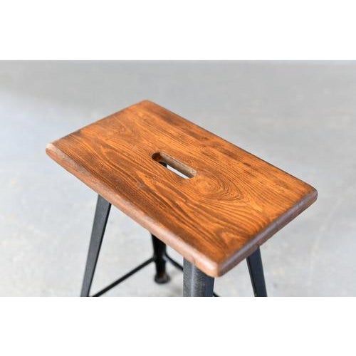 1920s Industrial Factory Stool by Rowac, 1920s For Sale - Image 5 of 12