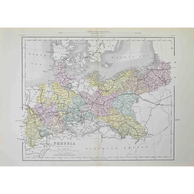Prussia (after the war of 1866) is a map realized by an artist during the 19th century. Lithograph, printed in 1872 by...