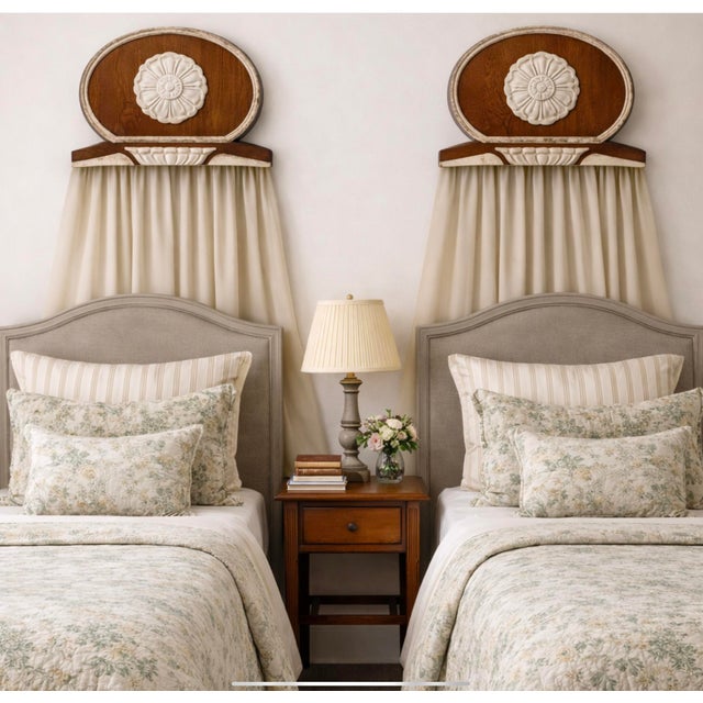 19th C. Canopy Bed Corona / Pelmet / Architectural Cornice Crowns - Pair For Sale - Image 14 of 14