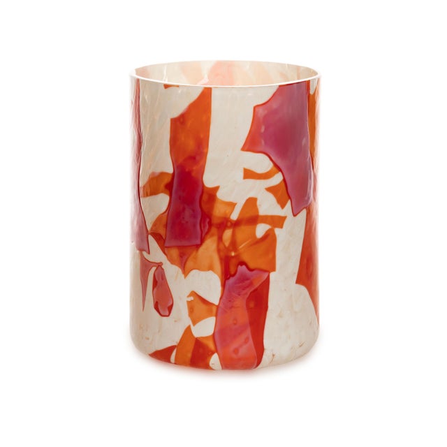 Stories of Italy Nougat Tumblers - Red, Set of 6 For Sale - Image 6 of 7