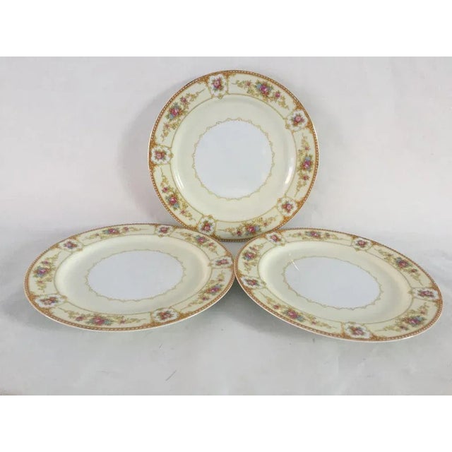 Vintage Floral Dinner Plates - Set of 3 For Sale In New York - Image 6 of 6
