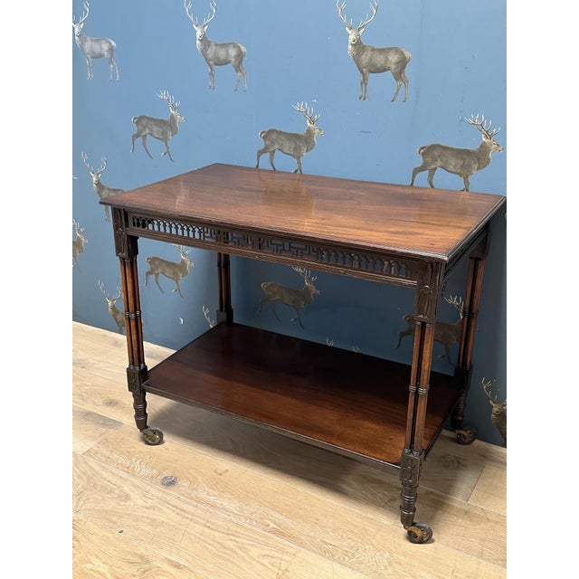 Antique Victorian Trolley in Mahogany, 1890s For Sale - Image 5 of 12