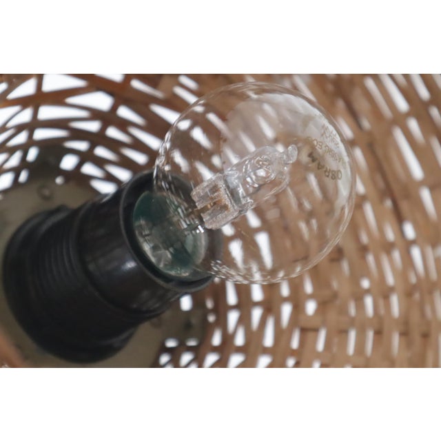 Mid-Century Modern Pendant Lights in Rattan, Germany, 1960s, Set of 3, in Good conditions. Designed 1960 to 1969 Up to...