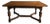Vintage Walnut Jacobean Revival Refectory Dining Table With Carved Base For Sale