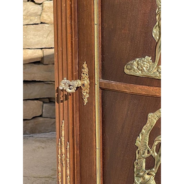 Wood Louis XVI Style Corner Cabinet For Sale - Image 7 of 13