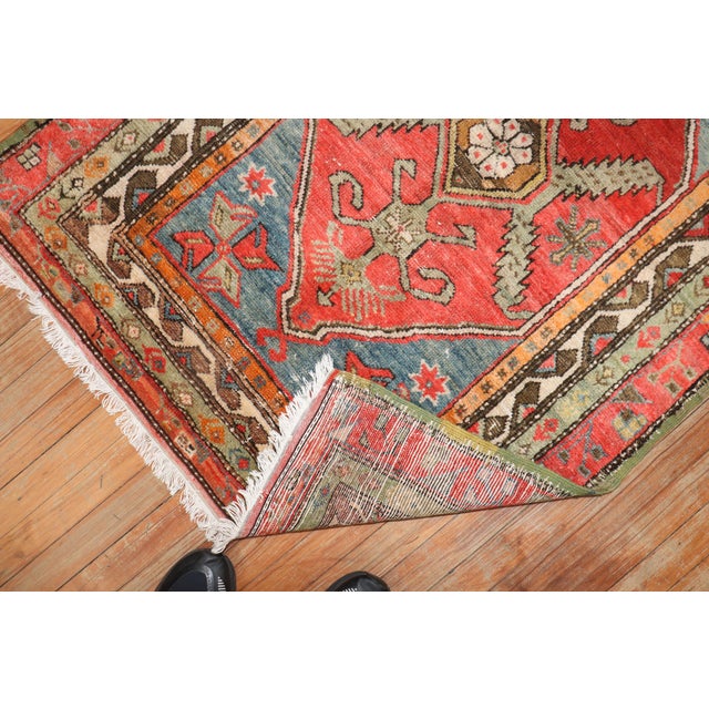 Textile Antique Zabihi Collection Anatolian Small Rug - 3'3" x 4'10" For Sale - Image 7 of 9