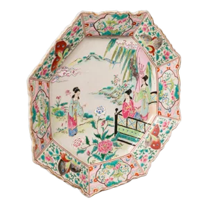 1900's Antique Japanese Decorative Serving Plate
