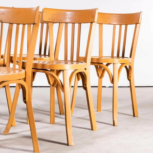 1950s Painted Beech Bentwood Dining Chairs, 1950s, Set of 6 For Sale - Image 5 of 10