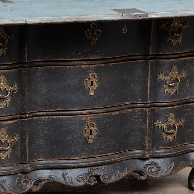 Late 18th Century Danish Black Oak Secretary Bureau For Sale - Image 10 of 15