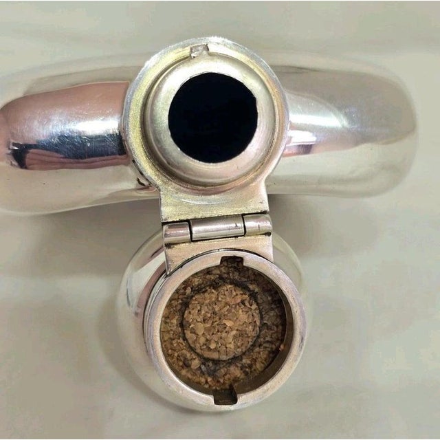 Metal Edwardian Sterling Silver Hip Flask from George Nathan & Ridley Hayes, Chester, 1901 For Sale - Image 7 of 16