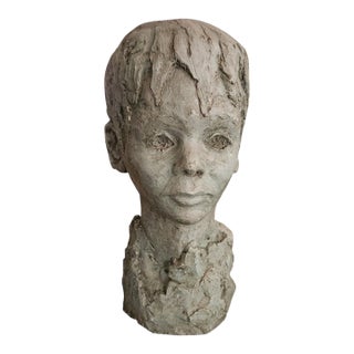 1960s Modernist Figural Bust Sculpture, Attributed to Barbara Cranford For Sale