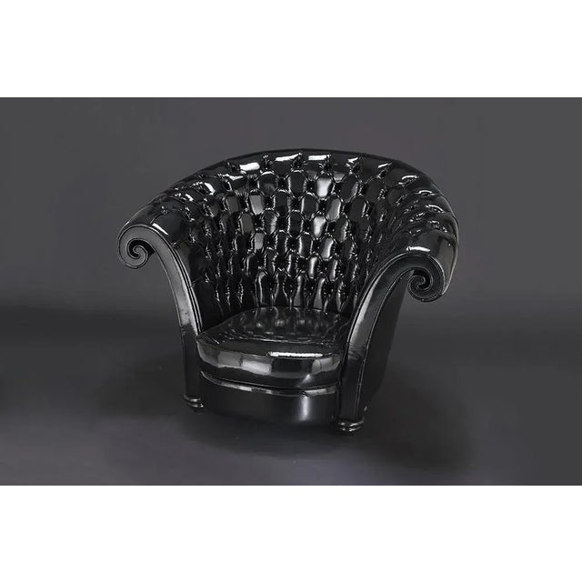 Italian Nera Ecopelle Versailles Armchair from VGnewtrend, in New conditions. Designed from 2000