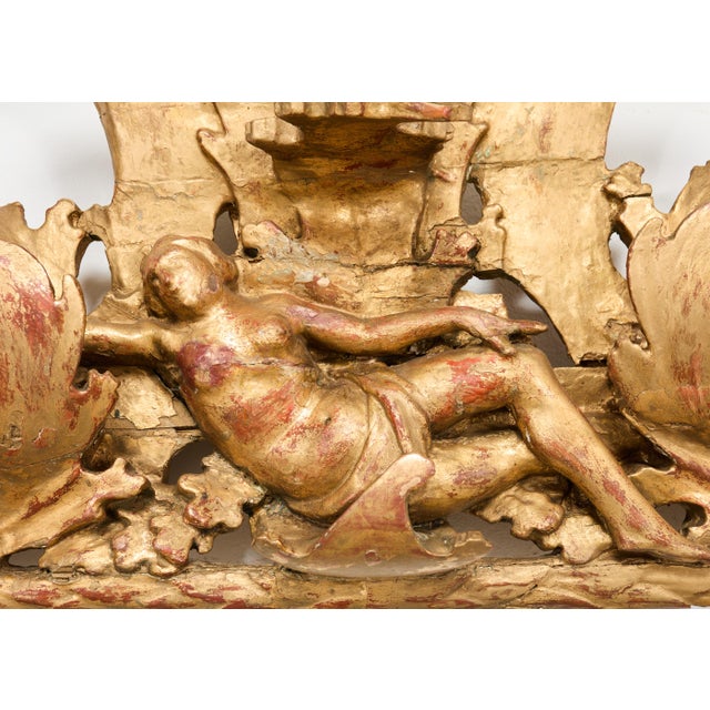 18th Century Italian Baroque Carved Giltwood Picture Mirror Frame For Sale - Image 11 of 18