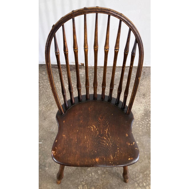 Early 20th Century Antique Windsor Style Spindle Wood Chair For Sale - Image 5 of 12