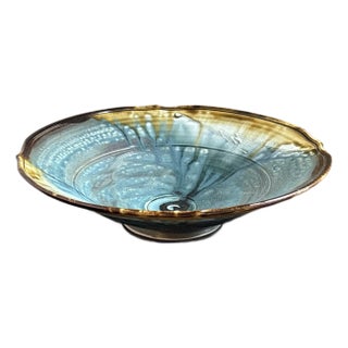 Vintage Studio Pottery Centerpiece Bowl For Sale