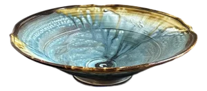 Vintage Studio Pottery Centerpiece Bowl