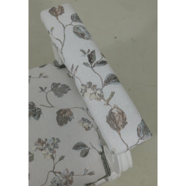 Baroque Style Painted Finish Upholstered Bench For Sale In Philadelphia - Image 6 of 9