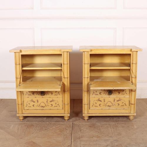 Faux Bamboo Nightstands, 1890s, Set of 2 For Sale - Image 9 of 12