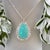 Persian Turquoise Diamond Pendant With Chain 17" 14k WG 9.9 TCW Certified For Sale In New York - Image 6 of 18