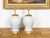 White Asian Modern Porcelain Vases Table Lamps - Pair For Sale - Image 8 of 10