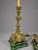 Green Pair of Antique Continental Gilt-Metal Grape-Vine & Faux Malachite Table Lamps For Sale - Image 8 of 10