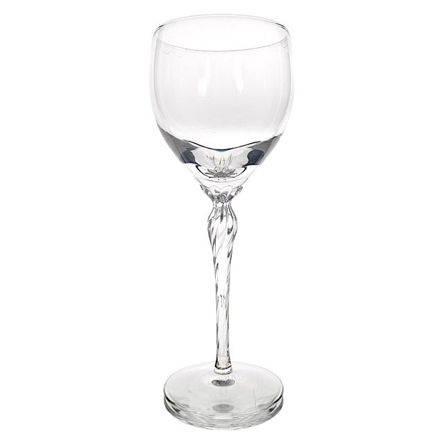 Late 20th Century Late 20th Century Lenox Aria Lead Crystal Wine Glasses Set of 7 For Sale - Image 5 of 8