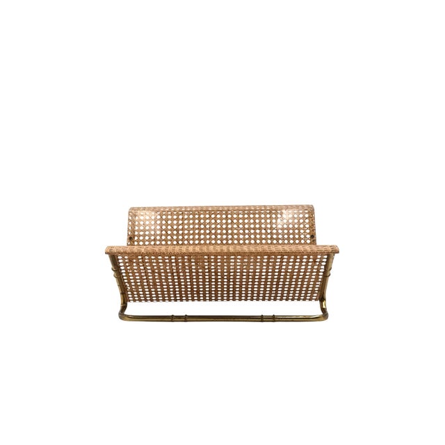 Metal Hollywood Regency Magazine Rack, Italy 1970s For Sale - Image 7 of 12