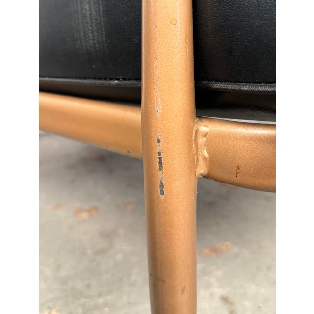 Black Vintage Metal and Wood Lounge Chairs by Howell- Set of 2 For Sale - Image 8 of 12